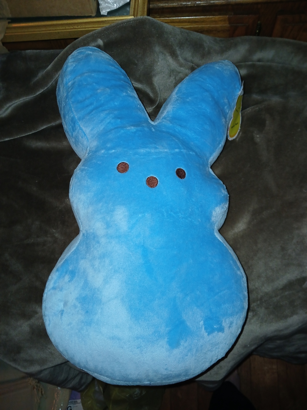 Blue Bunny Plush Peeps Pillow